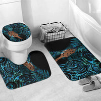 Maripi New Zealand Bathroom Set Maori Weapon Paua Shell Haka Fern LT14 Mat Set Only (3 pcs) One Size Turquoise - Polynesian Pride