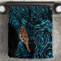 Maripi New Zealand Bedding Set Maori Weapon Paua Shell Haka Fern LT14 Turquoise - Polynesian Pride