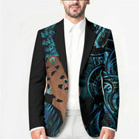 Maripi New Zealand Blazer Maori Weapon Paua Shell Haka Fern LT14 - Polynesian Pride
