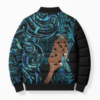 Maripi New Zealand Bomber Puffer Jacket Maori Weapon Paua Shell Haka Fern LT14 - Polynesian Pride