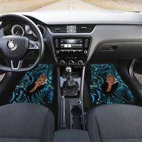 Maripi New Zealand Car Mats Maori Weapon Paua Shell Haka Fern LT14 Set 2pcs - Front Turquoise - Polynesian Pride