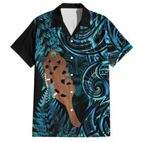 Maripi New Zealand Hawaiian Shirt Maori Weapon Paua Shell Haka Fern LT14 Turquoise - Polynesian Pride