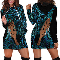 Maripi New Zealand Hoodie Dress Maori Weapon Paua Shell Haka Fern LT14 - Polynesian Pride
