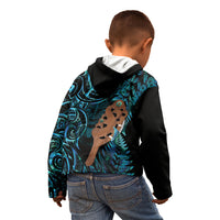 Maripi New Zealand Kid Hoodie Maori Weapon Paua Shell Haka Fern LT14 - Polynesian Pride