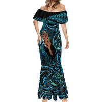 Maripi New Zealand Mermaid Dress Maori Weapon Paua Shell Haka Fern LT14 - Polynesian Pride