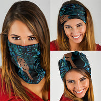 Maripi New Zealand Neck Gaiter Maori Weapon Paua Shell Haka Fern LT14 - Polynesian Pride