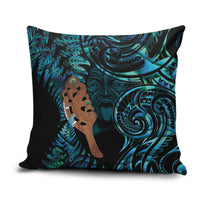 Maripi New Zealand Pillow Cover Maori Weapon Paua Shell Haka Fern LT14 Turquoise - Polynesian Pride