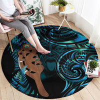 Maripi New Zealand Round Carpet Maori Weapon Paua Shell Haka Fern LT14 - Polynesian Pride