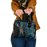Maripi New Zealand Shoulder Handbag Maori Weapon Paua Shell Haka Fern LT14 One Size Turquoise - Polynesian Pride