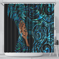 Maripi New Zealand Shower Curtain Maori Weapon Paua Shell Haka Fern LT14 - Polynesian Pride