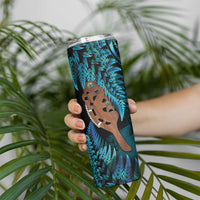Maripi New Zealand Skinny Tumbler Maori Weapon Paua Shell Haka Fern LT14 - Polynesian Pride