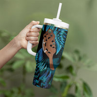 Maripi New Zealand Tumbler With Handle Maori Weapon Paua Shell Haka Fern LT14 - Polynesian Pride