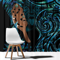 Maripi New Zealand Window Curtain Maori Weapon Paua Shell Haka Fern LT14 - Polynesian Pride