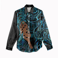 Maripi New Zealand Women Casual Shirt Maori Weapon Paua Shell Haka Fern LT14 - Polynesian Pride
