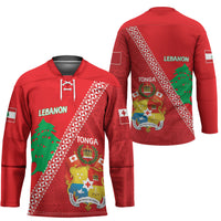 Tonga And Lebanon Hockey Jersey 2026 Together Half Style LT14 - Polynesian Pride