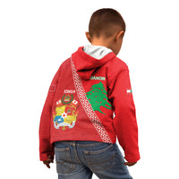 Tonga And Lebanon Kid Hoodie 2026 Together Half Style LT14 - Polynesian Pride