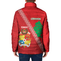 Tonga And Lebanon Padded Jacket 2026 Together Half Style LT14 - Polynesian Pride