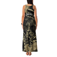 Personalised Hawaii Nene Goose Family Matching Tank Maxi Dress and Hawaiian Shirt Hawaiian Map Hibiscus Polynesian Art - Beige