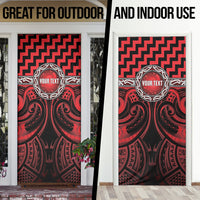 Aotearoa Ngapuhi Personalised Door Cover Maori Iwi Poutama Puhoro Tattoo
