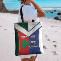 Rugby Samoa and Lebanon Tote Bag Toa Samoa Cedars Together
