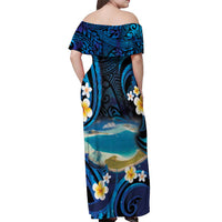French Polynesia Tetiaroa Atoll Off Shoulder Maxi Dress Polynesian Curves Style