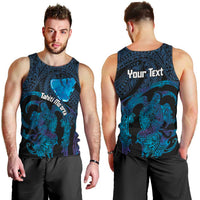Personalised Tahiti Moorea Atoll Men Tank Top Polynesian Sea Turtle