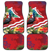 Personalised Kiribati Tarawa Atoll Car Mats Frigate Bird With Map Tropical Style