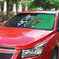 New Zealand and Ireland Rugby Custom Auto Sun Shade Maori Tiki Fern Irish Celtic Cross - Polynesian Pride