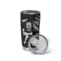 New Zealand and Ireland Rugby Tumbler Cup Maori Tiki Fern Irish Celtic Cross - Polynesian Pride