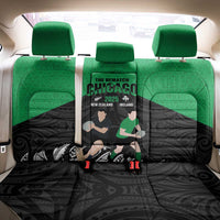 New Zealand and Ireland Rugby Back Car Seat Cover Chicago 2025 Go All Black Shamrocks - Polynesian Pride
