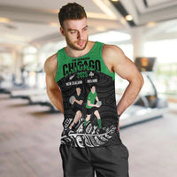 New Zealand and Ireland Rugby Custom Men Tank Top Chicago 2025 Go All Black Shamrocks - Polynesian Pride