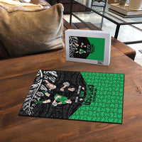 New Zealand and Ireland Rugby Puzzle Chicago 2025 Go All Black Shamrocks - Polynesian Pride