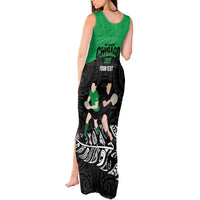 New Zealand and Ireland Rugby Custom Tank Maxi Dress Chicago 2025 Go All Black Shamrocks - Polynesian Pride