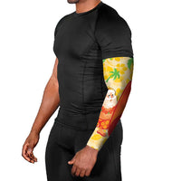 Aloha Hawaii Christmas Arm Sleeves Mele Kalikimaka Funny Santa Palaka Quilt Motifs - Polynesian Pride