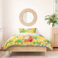 Aloha Hawaii Christmas Bedding Set Mele Kalikimaka Funny Santa Palaka Quilt Motifs - Polynesian Pride