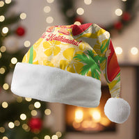 Aloha Hawaii Christmas Santa Hat Mele Kalikimaka Funny Santa Palaka Quilt Motifs - Polynesian Pride