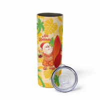 Aloha Hawaii Christmas Skinny Tumbler Mele Kalikimaka Funny Santa Palaka Quilt Motifs - Polynesian Pride