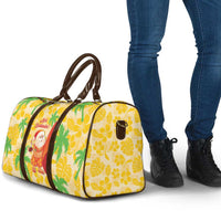 Aloha Hawaii Christmas Travel Bag Mele Kalikimaka Funny Santa Palaka Quilt Motifs - Polynesian Pride