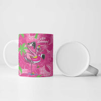 Aloha Hawaii Christmas Ceramic Mug Mele Kalikimaka Chill Flamingo Palaka Quilt Motifs LT14 - Polynesian Pride