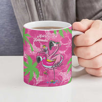 Aloha Hawaii Christmas Ceramic Mug Mele Kalikimaka Chill Flamingo Palaka Quilt Motifs LT14 - Polynesian Pride