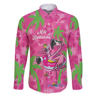 Aloha Hawaii Christmas Family Matching Puletasi and Hawaiian Shirt Mele Kalikimaka Chill Flamingo Palaka Quilt Motifs - Polynesian Pride