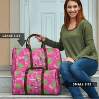 Aloha Hawaii Christmas Travel Bag Mele Kalikimaka Chill Flamingo Palaka Quilt Motifs - Polynesian Pride