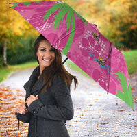 Aloha Hawaii Christmas Umbrella Mele Kalikimaka Chill Flamingo Palaka Quilt Motifs - Polynesian Pride