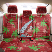 Aloha Hawaii Christmas Back Car Seat Cover Mele Kalikimaka Windsurfing Santa Palaka Quilt Motifs - Polynesian Pride