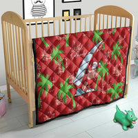 Aloha Hawaii Christmas Quilt Mele Kalikimaka Windsurfing Santa Palaka Quilt Motifs - Polynesian Pride