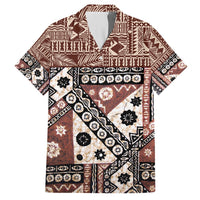 Bula Fiji Hawaiian Shirt - Unique Masi Tapa Pattern LT14 Brown - Polynesian Pride