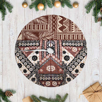 Brown Bula Fiji Tree Skirt Unique Masi Tapa Pattern LT14 Casual Brown - Polynesian Pride