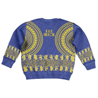 Fakaalofa Lahi Atu Niue Kid Ugly Christmas Sweater Siapo Pattern With Puakenikeni LT14 - Polynesian Pride