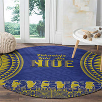 Fakaalofa Lahi Atu Niue Round Carpet Siapo Pattern With Puakenikeni LT14 - Polynesian Pride