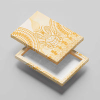 Niue Language Week Canvas Wall Art The Rock Coconut Crab - Siapo Gold Pastel